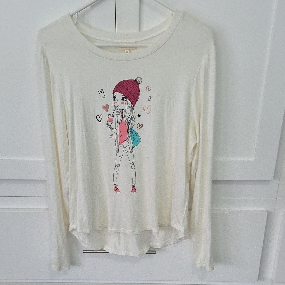 Self Esteem White Long Sleeve Tee